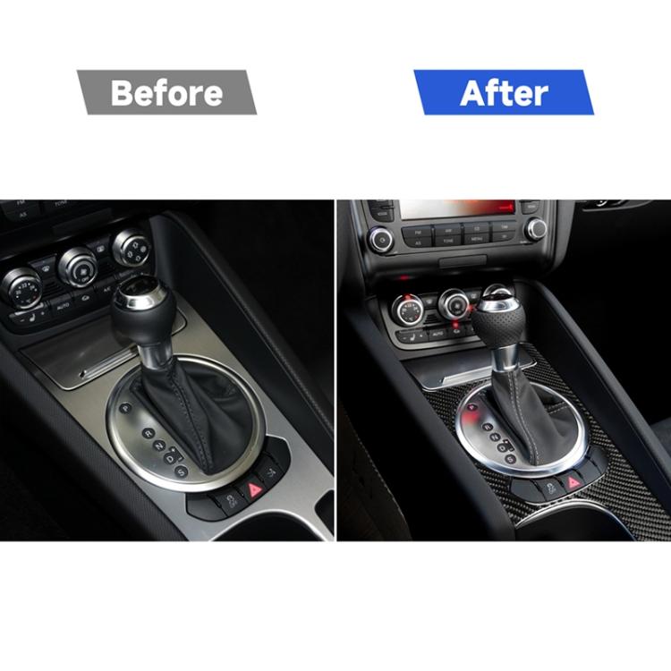 Adesivo decorativo per pannello cambio in fibra di carbonio per auto per Audi TT 8n 8J MK123 TTRS 2008-2014, guida a sinistra, Gear Shift Panel