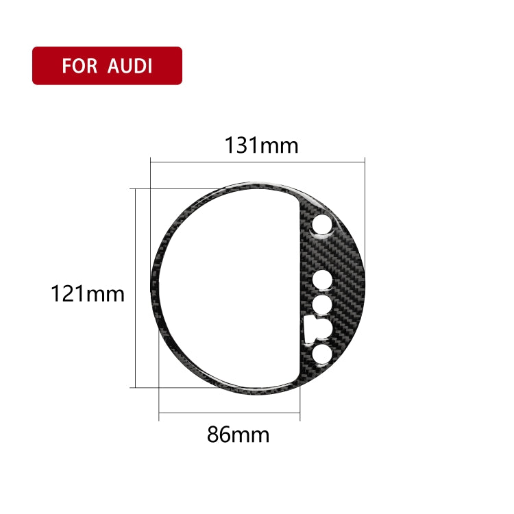 Adesivo decorativo per pannello di posizione del cambio in fibra di carbonio per auto per Audi TT 8n 8J MK123 TTRS 2008-2014, guida a destra, Gear Shift Position