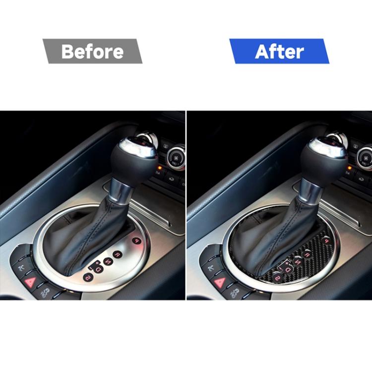 Adesivo decorativo per pannello di posizione del cambio in fibra di carbonio per auto per Audi TT 8n 8J MK123 TTRS 2008-2014, guida a destra, Gear Shift Position