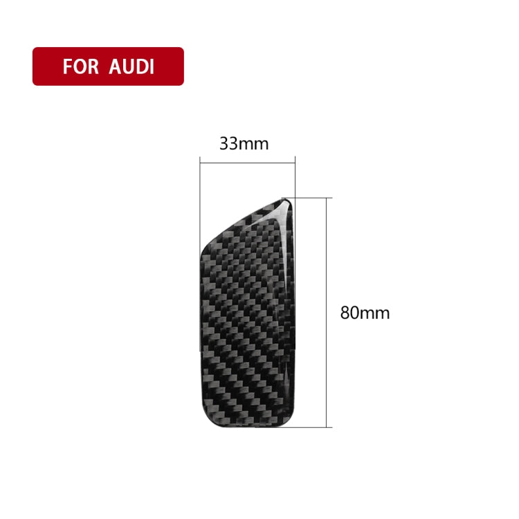 Adesivo decorativo per interruttore a mano per sedile passeggero in fibra di carbonio per auto per Audi A3 / 8V 2014-2019, guida a destra, Hand Box Switch, Right Drive
