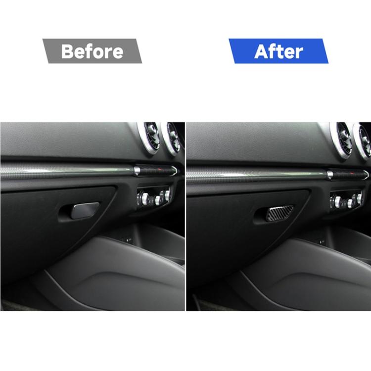 Adesivo decorativo per interruttore a mano per sedile passeggero in fibra di carbonio per auto per Audi A3 / 8V 2014-2019, guida a destra, Hand Box Switch, Right Drive