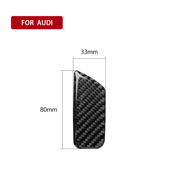 Adesivo decorativo per interruttore a mano del sedile del passeggero in fibra di carbonio per auto per Audi A3 / 8V 2014-2019, guida a sinistra, Hand Box Switch, Left Drive