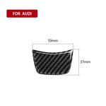 Adesivo decorativo per volante in fibra di carbonio per auto per Audi A3 / S3 2014-2019, guida a destra e a sinistra universale, Steering Wheel