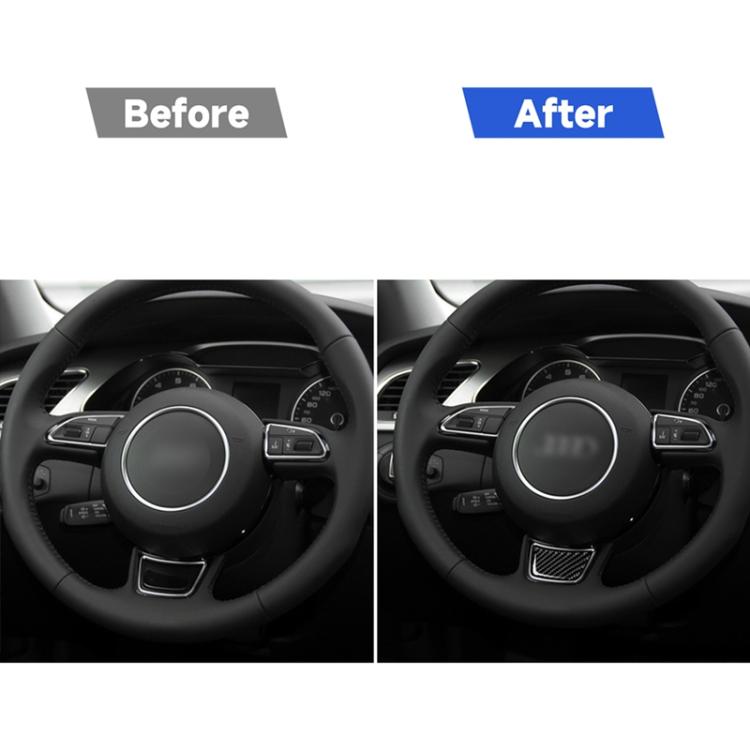 Adesivo decorativo per volante in fibra di carbonio per auto per Audi A3 / S3 2014-2019, guida a destra e a sinistra universale, Steering Wheel