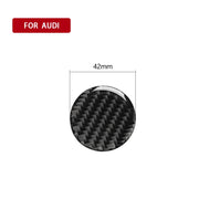Adesivo decorativo per manopola di controllo centrale in fibra di carbonio per auto per Audi A3 / A4L 2014-2019, guida a destra e a sinistra universale, Central Control Knob