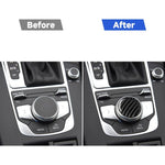 Adesivo decorativo per manopola di controllo centrale in fibra di carbonio per auto per Audi A3 / A4L 2014-2019, guida a destra e a sinistra universale, Central Control Knob
