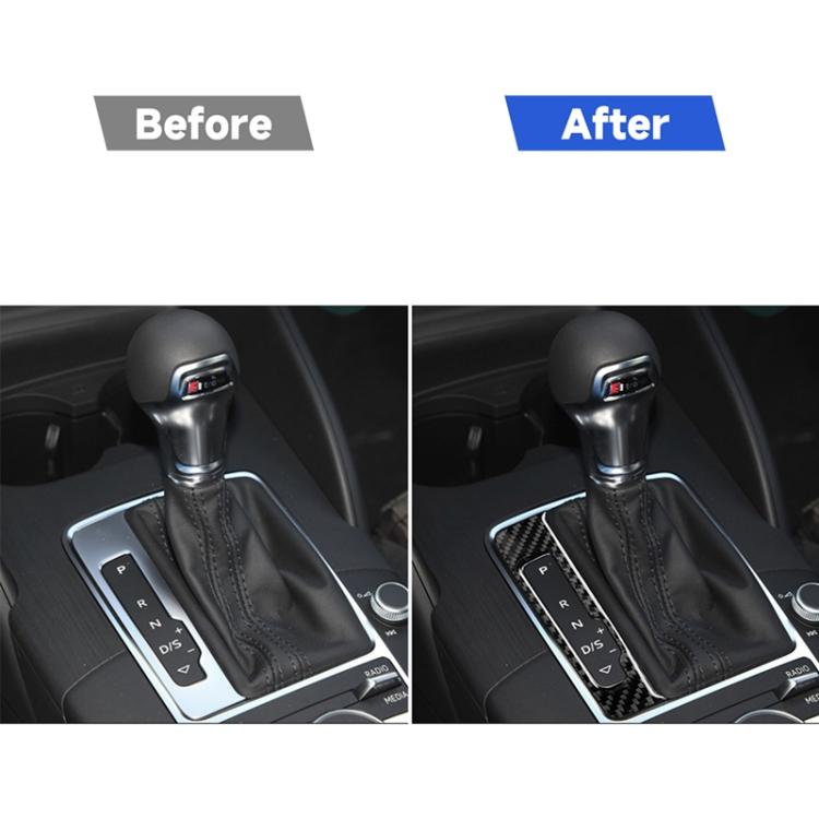 Adesivo decorativo per telaio del cambio in fibra di carbonio per auto per Audi A3 / 8V 2014-2019, guida a sinistra, Gear Shift Frame, Left Drive