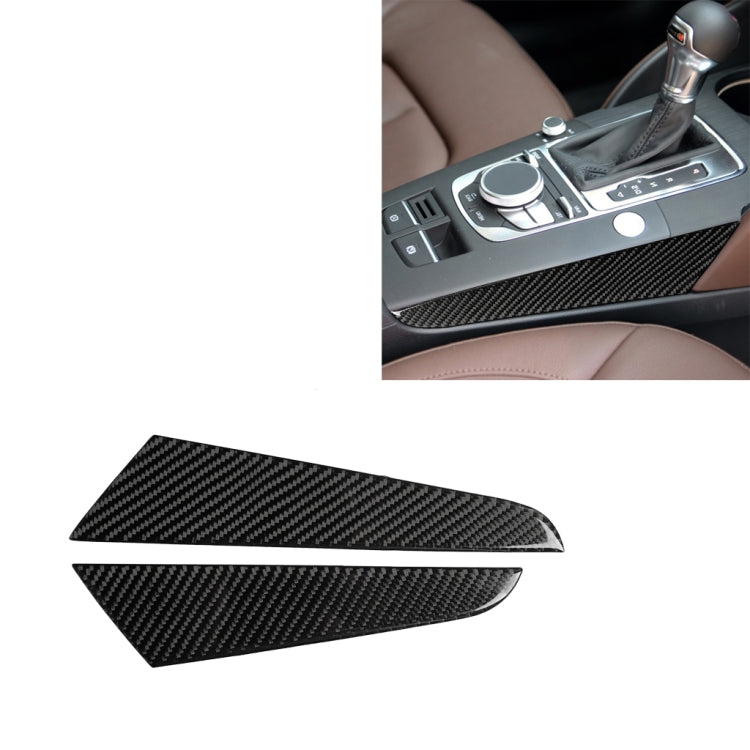 Adesivo decorativo per pannello laterale posizione cambio marcia in fibra di carbonio per auto per Audi A3 2014-2019, guida a destra, Gear Shift Position Side Panel, Right Drive