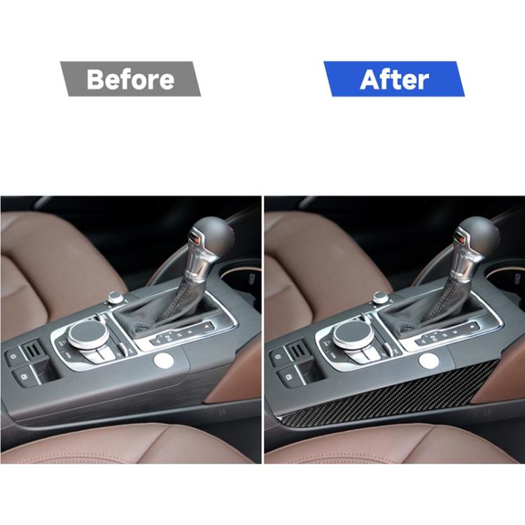 Adesivo decorativo per pannello laterale posizione cambio marcia in fibra di carbonio per auto per Audi A3 2014-2019, guida a destra, Gear Shift Position Side Panel, Right Drive