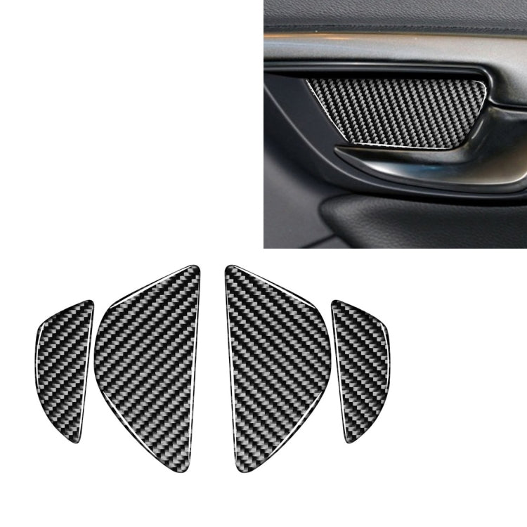 4 adesivi decorativi per porta interna in fibra di carbonio per auto per Volvo V60 2010-2017 / S60 2010-2018, guida a destra e a sinistra universale, Inner Door Bowl