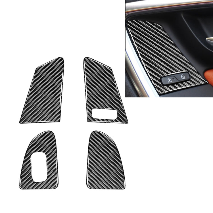 4 pezzi adesivi decorativi per pulsanti di sollevamento finestrini in fibra di carbonio per auto per Volvo V60 / XC60 2010-2017 / S60 2010-2018, guida a destra, Window Lifting Button, Right Drive C