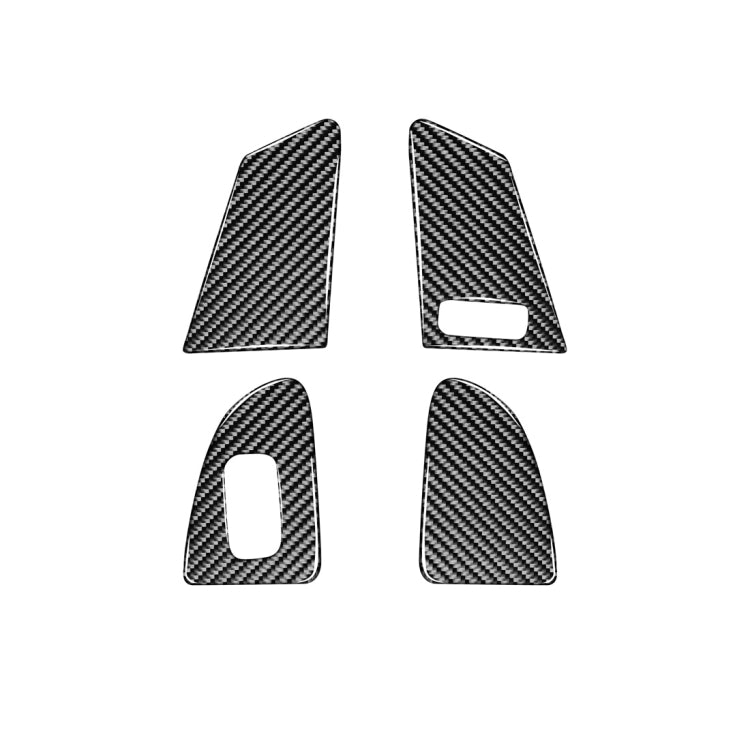 4 pezzi adesivi decorativi per pulsanti di sollevamento finestrini in fibra di carbonio per auto per Volvo V60 / XC60 2010-2017 / S60 2010-2018, guida a destra, Window Lifting Button, Right Drive C