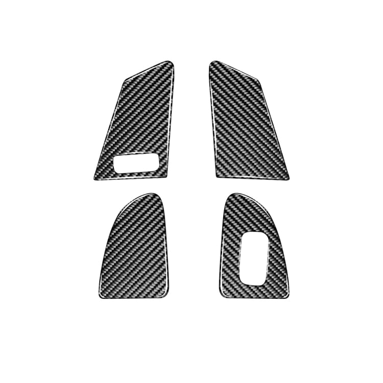 4 adesivi decorativi per pulsanti di sollevamento finestrini per auto in fibra di carbonio per Volvo V60 / XC60 2010-2017 / S60 2010-2018, guida a sinistra, Window Lifting Button, Left Drive C