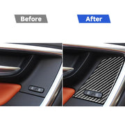4 adesivi decorativi per pulsanti di sollevamento finestrini per auto in fibra di carbonio per Volvo V60 / XC60 2010-2017 / S60 2010-2018, guida a sinistra, Window Lifting Button, Left Drive C