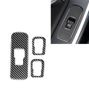3 adesivi decorativi per pulsanti di sollevamento finestrini per auto in fibra di carbonio per Volvo V60 2010-2017 / S60 2010-2018, guida a destra, Window Lifting Button, Right Drive