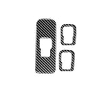 3 adesivi decorativi per pulsanti di sollevamento finestrini per auto in fibra di carbonio per Volvo V60 2010-2017 / S60 2010-2018, guida a destra, Window Lifting Button, Right Drive