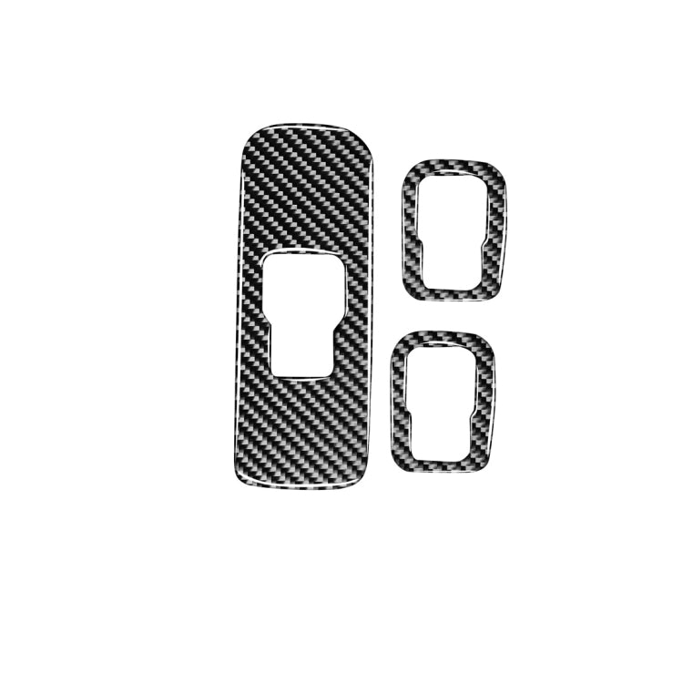 3 adesivi decorativi per pulsanti di sollevamento finestrini per auto in fibra di carbonio per Volvo V60 2010-2017 / S60 2010-2018, guida a destra, Window Lifting Button, Right Drive