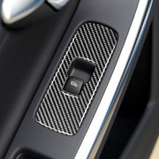 3 adesivi decorativi per pulsanti di sollevamento finestrini per auto in fibra di carbonio per Volvo V60 2010-2017 / S60 2010-2018, guida a destra, Window Lifting Button, Right Drive