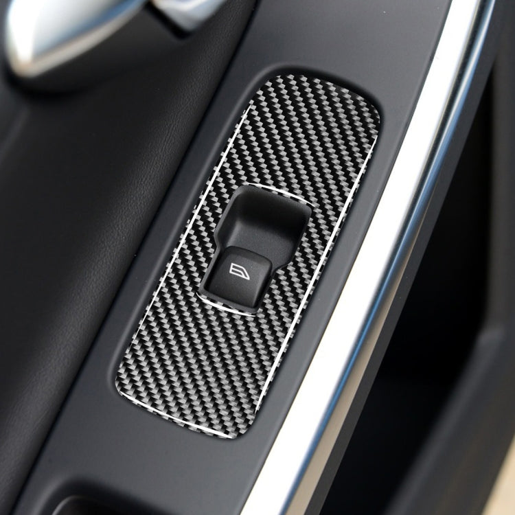 3 adesivi decorativi per pulsanti di sollevamento finestrini per auto in fibra di carbonio per Volvo V60 2010-2017 / S60 2010-2018, guida a destra, Window Lifting Button, Right Drive
