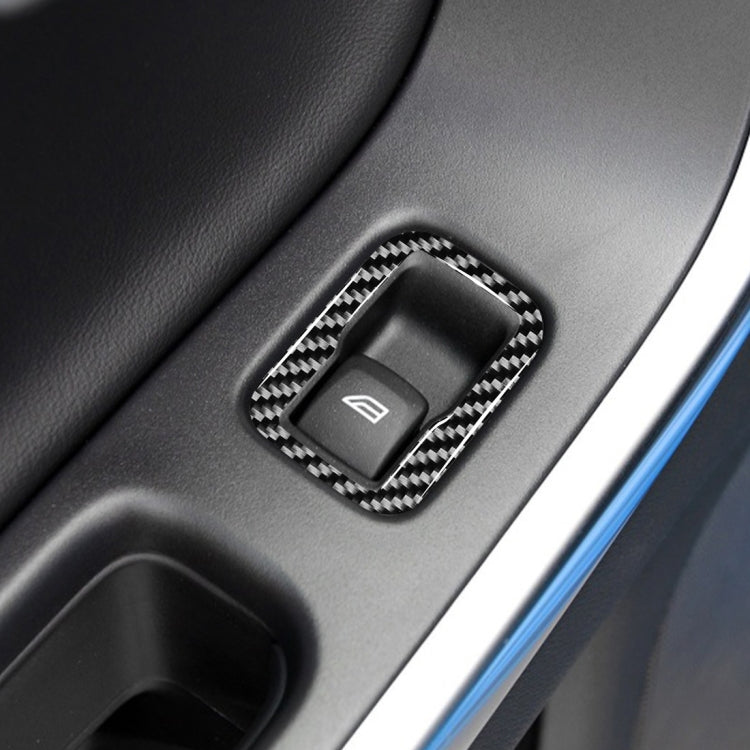 3 adesivi decorativi per pulsanti di sollevamento finestrini per auto in fibra di carbonio per Volvo V60 2010-2017 / S60 2010-2018, guida a destra, Window Lifting Button, Right Drive