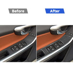 4 adesivi decorativi per pannelli di sollevamento finestrini per auto in fibra di carbonio per Volvo V60 2010-2017 / S60 2010-2018, guida a destra e a sinistra universale, Window Lifting Panel