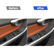 4 adesivi decorativi per pannelli di sollevamento finestrini per auto in fibra di carbonio per Volvo V60 2010-2017 / S60 2010-2018, guida a destra e a sinistra universale, Window Lifting Panel