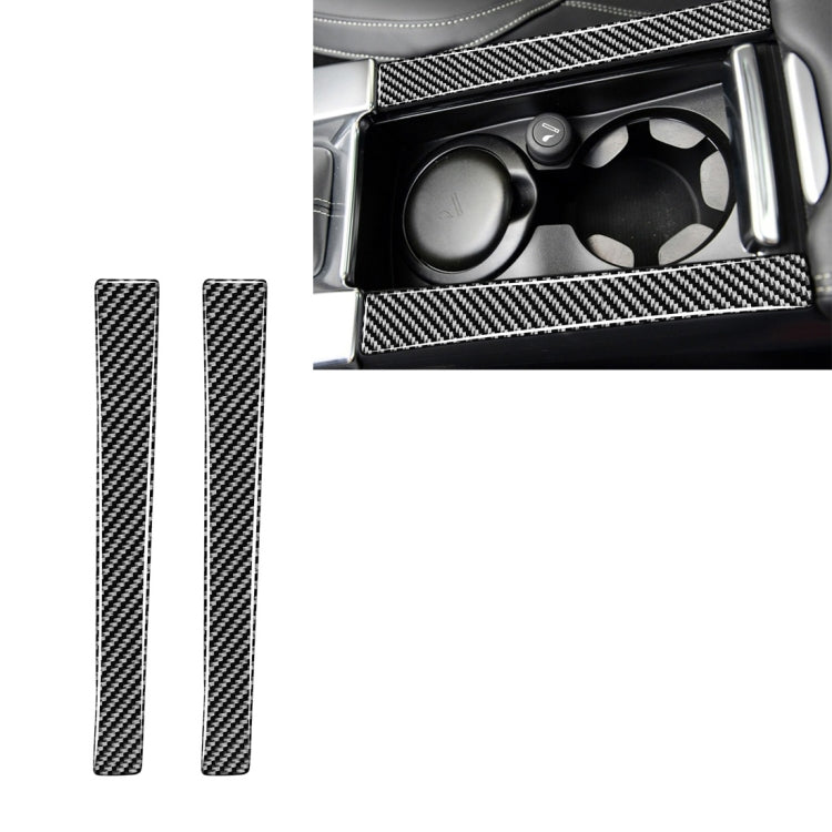 Adesivi decorativi per portabicchieri per bracciolo in fibra di carbonio per auto per Volvo V60 2010-2017 / S60 2010-2018, guida a destra e a sinistra universale, Armrest Cup Holder
