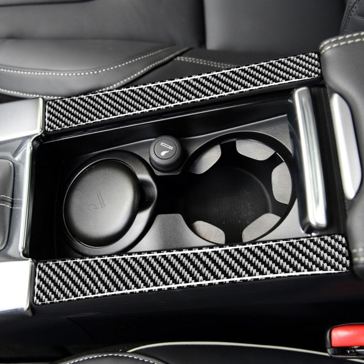 Adesivi decorativi per portabicchieri per bracciolo in fibra di carbonio per auto per Volvo V60 2010-2017 / S60 2010-2018, guida a destra e a sinistra universale, Armrest Cup Holder