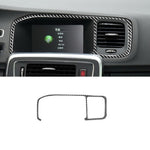 Adesivi decorativi per telaio di navigazione in fibra di carbonio per auto per Volvo V60 2010-2017 / S60 2010-2018, guida a sinistra, Navigation Frame, Left Drive