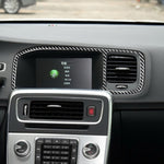 Adesivi decorativi per telaio di navigazione in fibra di carbonio per auto per Volvo V60 2010-2017 / S60 2010-2018, guida a sinistra, Navigation Frame, Left Drive
