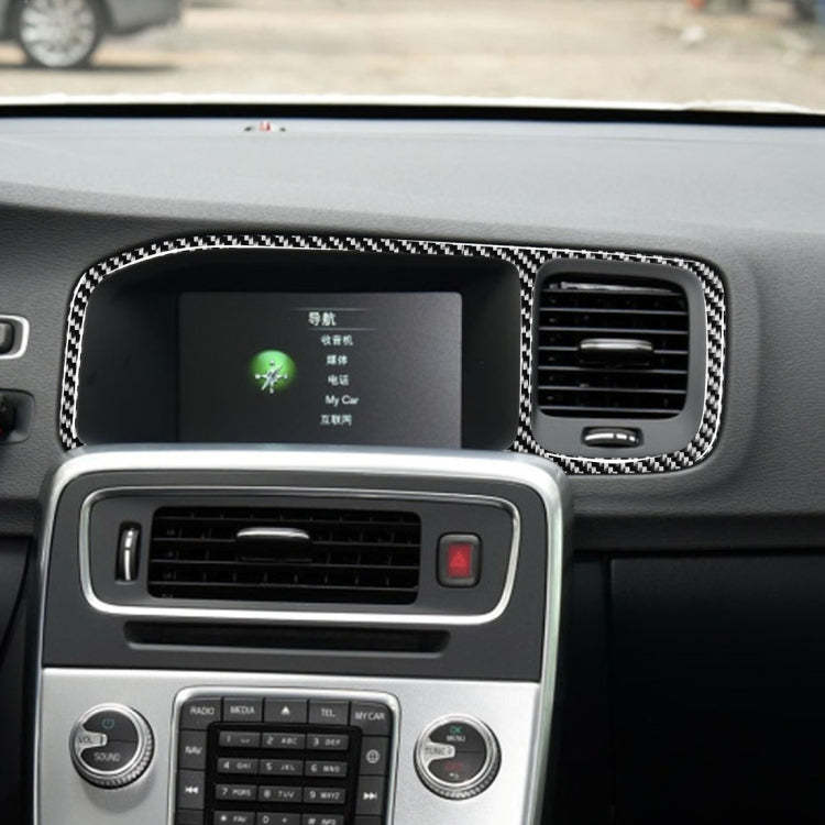 Adesivi decorativi per telaio di navigazione in fibra di carbonio per auto per Volvo V60 2010-2017 / S60 2010-2018, guida a sinistra, Navigation Frame, Left Drive