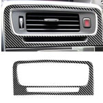 Adesivi decorativi per presa d'aria di controllo centrale in fibra di carbonio per auto per Volvo V60 2010-2017 / S60 2010-2018, guida a destra e a sinistra universale, Central Control Air Outlet