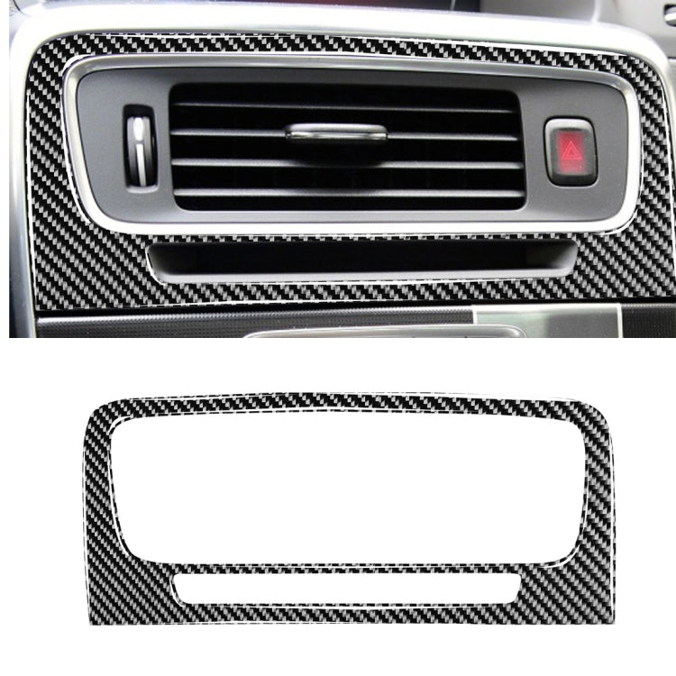 Adesivi decorativi per presa d'aria di controllo centrale in fibra di carbonio per auto per Volvo V60 2010-2017 / S60 2010-2018, guida a destra e a sinistra universale, Central Control Air Outlet