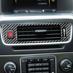Adesivi decorativi per controllo centrale in fibra di carbonio per auto sotto la presa d'aria per Volvo V60 2010-2017 / S60 2010-2018, guida a destra, Central Control Below Air Outlet, Right Drive