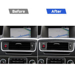 Adesivi decorativi per controllo centrale in fibra di carbonio per auto sotto la presa d'aria per Volvo V60 2010-2017 / S60 2010-2018, guida a destra, Central Control Below Air Outlet, Right Drive
