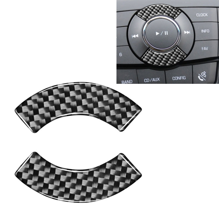 Adesivo decorativo per pulsante CD in fibra di carbonio per auto per Chevrolet Cruze 2009-2015, guida a destra e a sinistra universale, CD Button