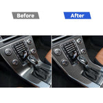 Adesivi decorativi per pannello di controllo centrale in fibra di carbonio per auto per Volvo V60 2010-2017 / S60 2010-2018, guida a sinistra, Central Control Panel, Left Drive