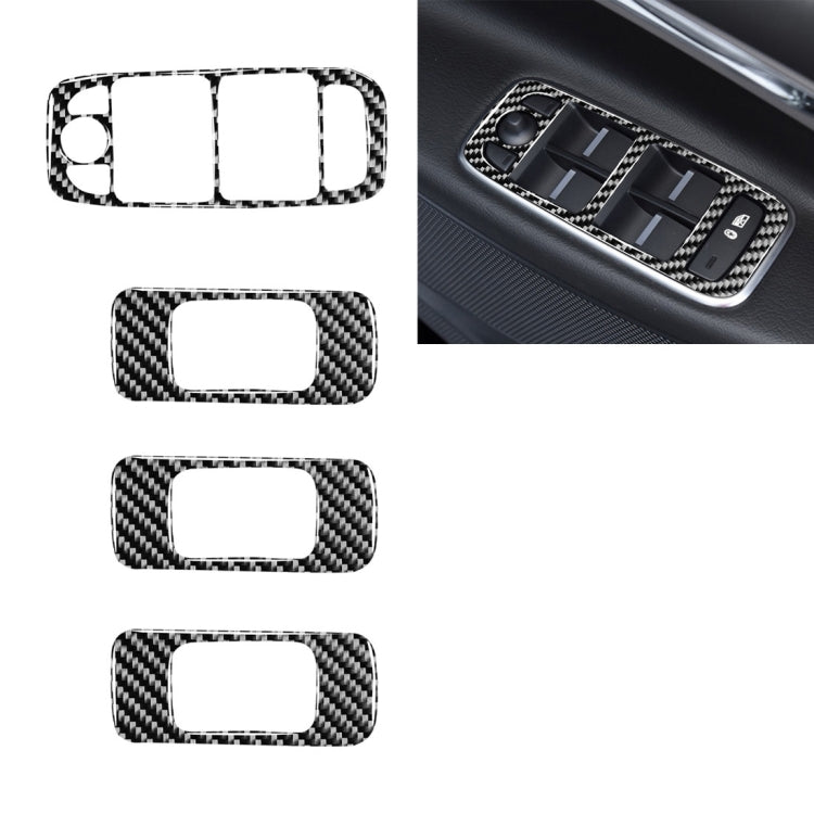 Adesivi decorativi per pannello di sollevamento in fibra di carbonio per auto 4 in 1 per Jaguar F-PACE X761 XE X760 2016-2020, guida a destra, Lifting Panel, Right Drive