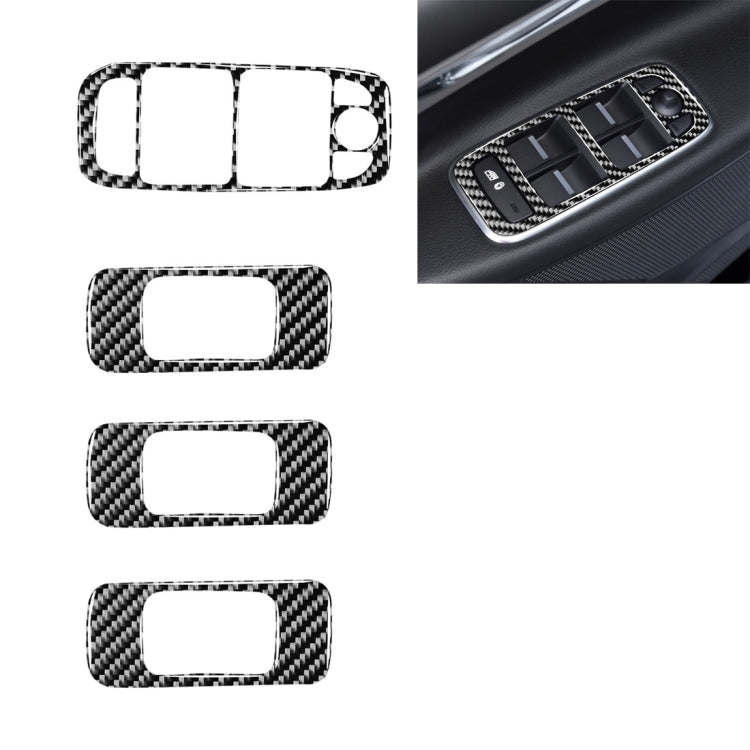 Adesivi decorativi per pannello di sollevamento in fibra di carbonio per auto 4 in 1 per Jaguar F-PACE X761 XE X760 2016-2020, guida a sinistra, Lifting Panel, Left Drive