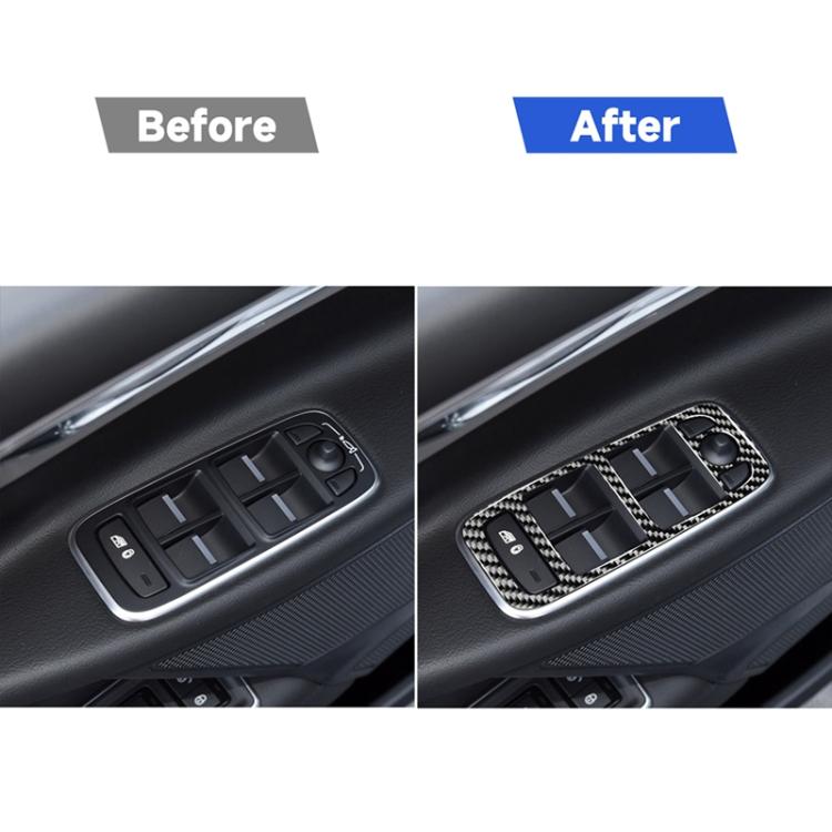 Adesivi decorativi per pannello di sollevamento in fibra di carbonio per auto 4 in 1 per Jaguar F-PACE X761 XE X760 2016-2020, guida a sinistra, Lifting Panel, Left Drive