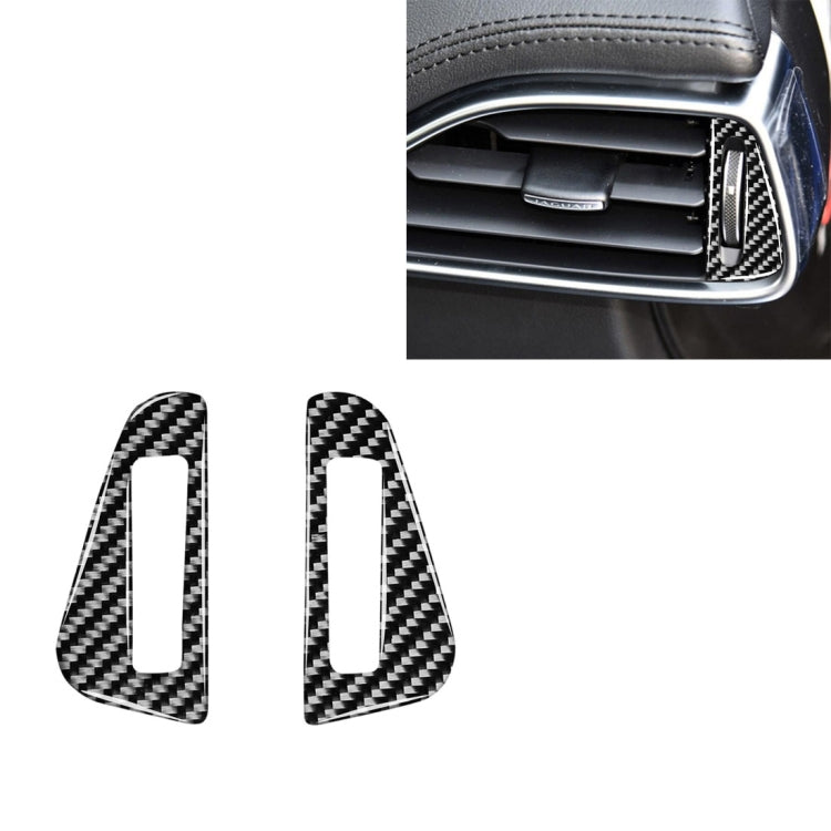 2 adesivi decorativi per uscita aria sinistra e destra in fibra di carbonio per auto per Jaguar F-PACE X761 XE X760 XF X260 XJ 2016-2020, guida sinistra e destra universale, Air Outlet