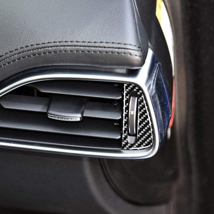2 adesivi decorativi per uscita aria sinistra e destra in fibra di carbonio per auto per Jaguar F-PACE X761 XE X760 XF X260 XJ 2016-2020, guida sinistra e destra universale, Air Outlet