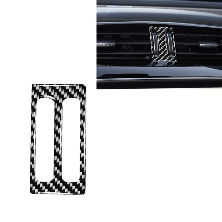 Adesivi decorativi per presa d'aria centrale in fibra di carbonio per auto per Jaguar F-PACE X761 XE X760 XF X260 XJ 2016-2020, guida a destra e a sinistra universale, Middle Air Outlet