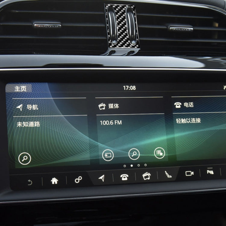 Adesivi decorativi per presa d'aria centrale in fibra di carbonio per auto per Jaguar F-PACE X761 XE X760 XF X260 XJ 2016-2020, guida a destra e a sinistra universale, Middle Air Outlet