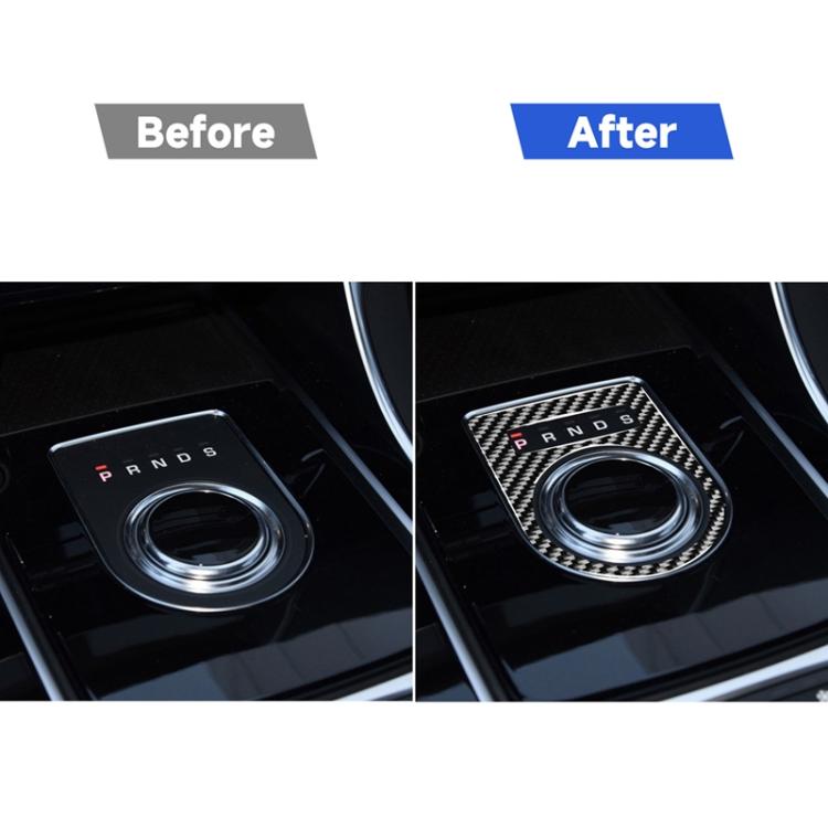 Adesivi decorativi per pomello del cambio in fibra di carbonio per auto per Jaguar F-PACE X761 XE X760 XF X260 XJ 2016-2020, guida a destra e a sinistra universale, Gearshift Knob