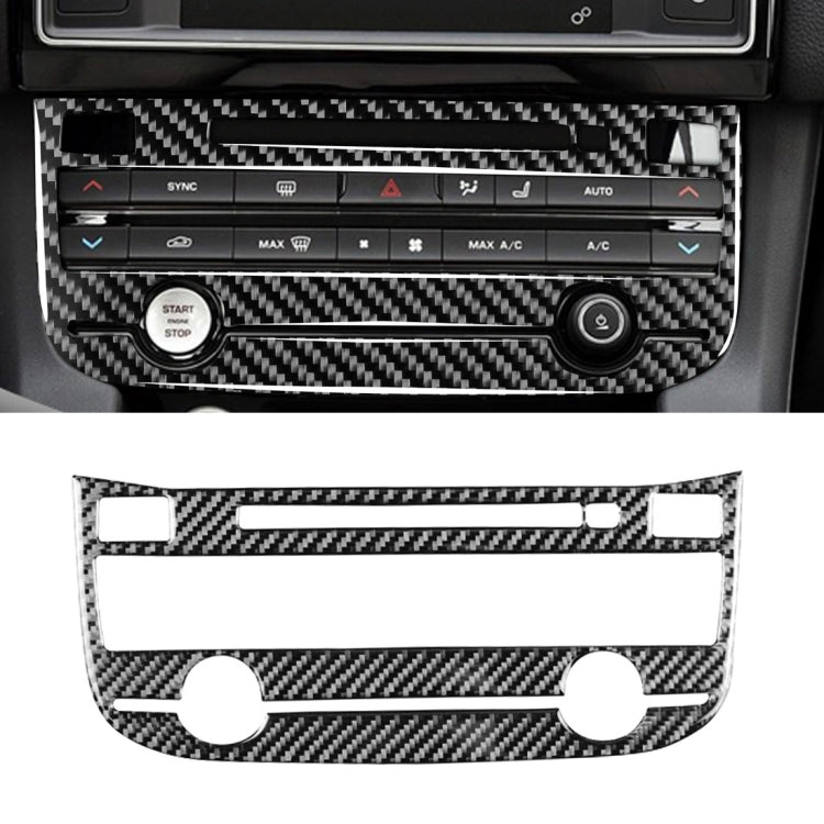Adesivi decorativi per pannello aria condizionata in fibra di carbonio per auto per Jaguar F-PACE X761 XE X760 XF X260 2016-2020, guida a destra e a sinistra universale, Air Conditioning Panel