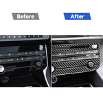 Adesivi decorativi per pannello aria condizionata in fibra di carbonio per auto per Jaguar F-PACE X761 XE X760 XF X260 2016-2020, guida a destra e a sinistra universale, Air Conditioning Panel