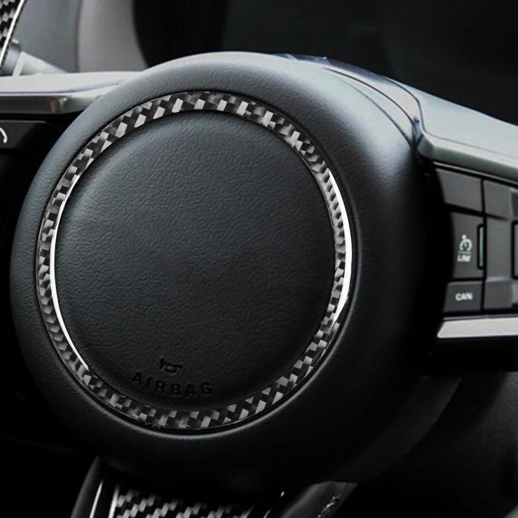 Adesivi decorativi con logo sul volante in fibra di carbonio per auto per Jaguar F-PACE X761 XE X760 XF X260 XJ 2016-2020, guida a destra e a sinistra universale, Steering Wheel Logo