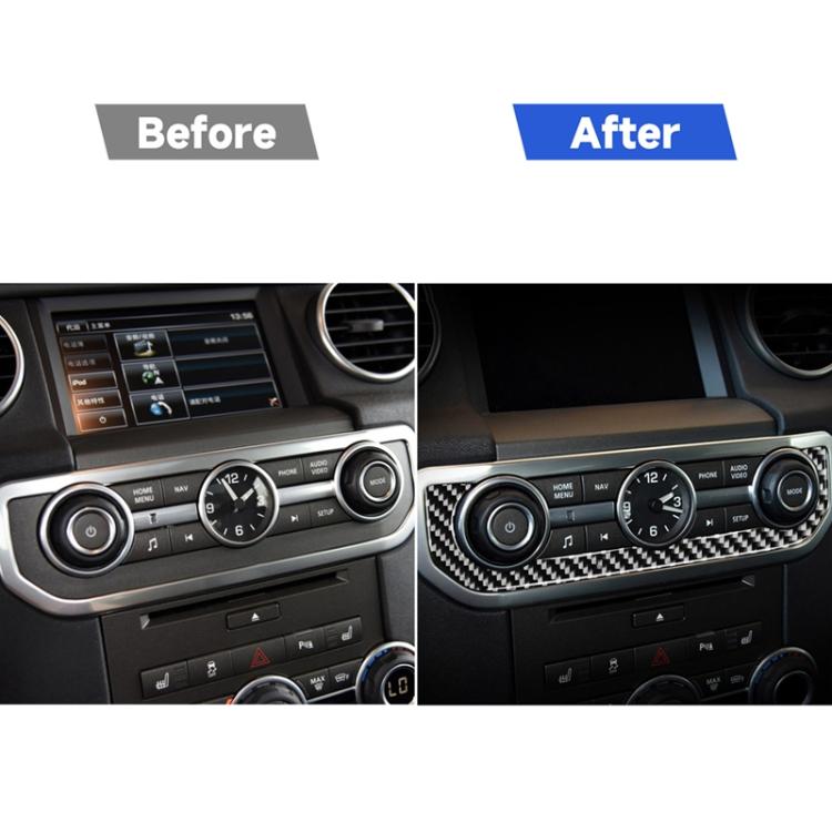 Adesivo decorativo per orologio in fibra di carbonio per auto per Land Rover Discovery 4 2010-2016, guida a destra e a sinistra universale, Time Clock