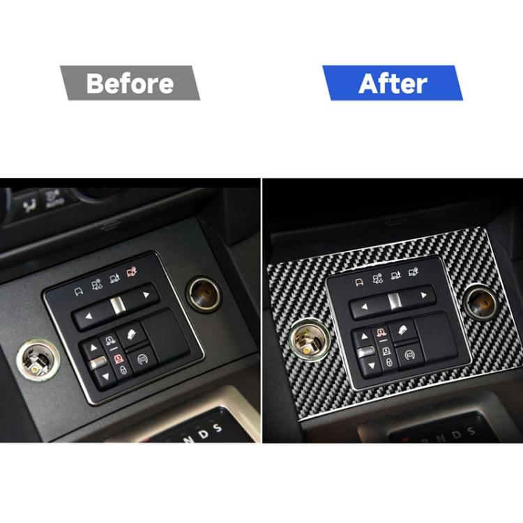Adesivo decorativo per pannello accendisigari in fibra di carbonio per auto per Land Rover Discovery 4 2010-2016, guida a destra e a sinistra universale, Cigarette Lighter Panel